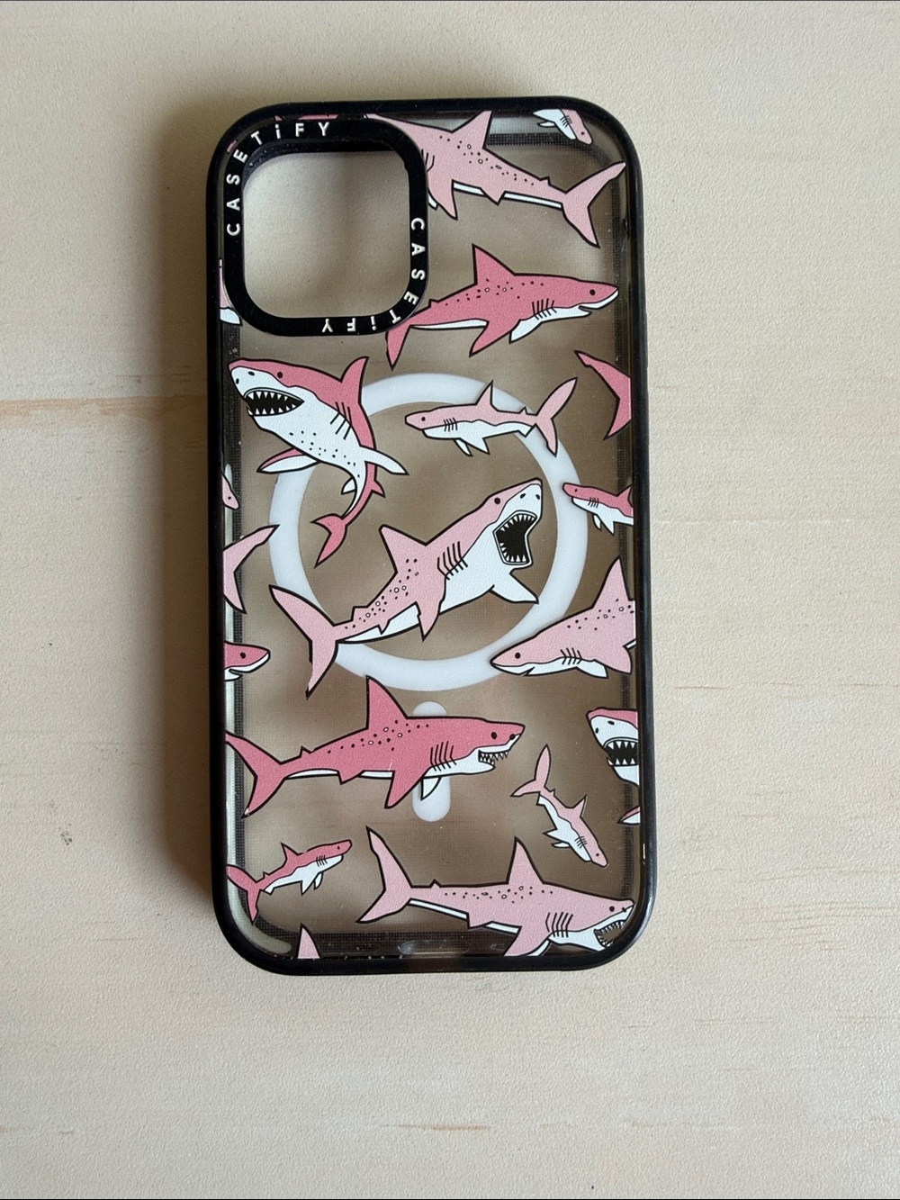 Casetify pink sharks iPhone 12 Pro case